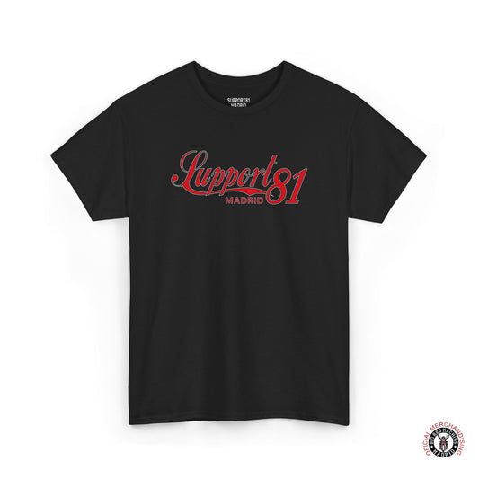 Support 81 Madrid T-Shirt Vintage - Casual Motorcycle Streetwear Black