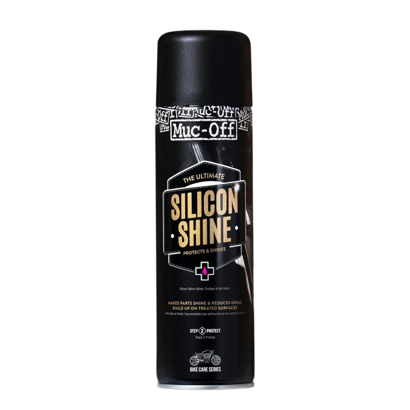 Muc-Off Silicon Shine Abrillantador de Moto de Silicona Líquida, 500 ML - Spray Protector de Moto Abrillantador para un Acabado Luciente - Protege y Ayuda a Prevenir la Adherencia de la Suciedad