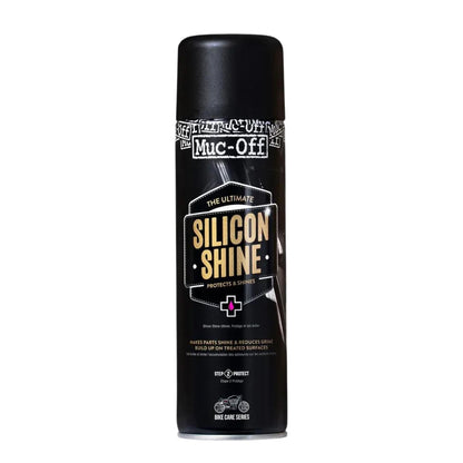Muc-Off Silicon Shine Abrillantador de Moto de Silicona Líquida, 500 ML - Spray Protector de Moto Abrillantador para un Acabado Luciente - Protege y Ayuda a Prevenir la Adherencia de la Suciedad