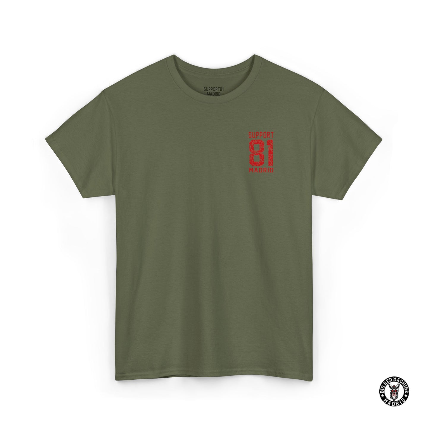 Military Green Support 81 Streetwear T-Shirt - Men's Urban Tee