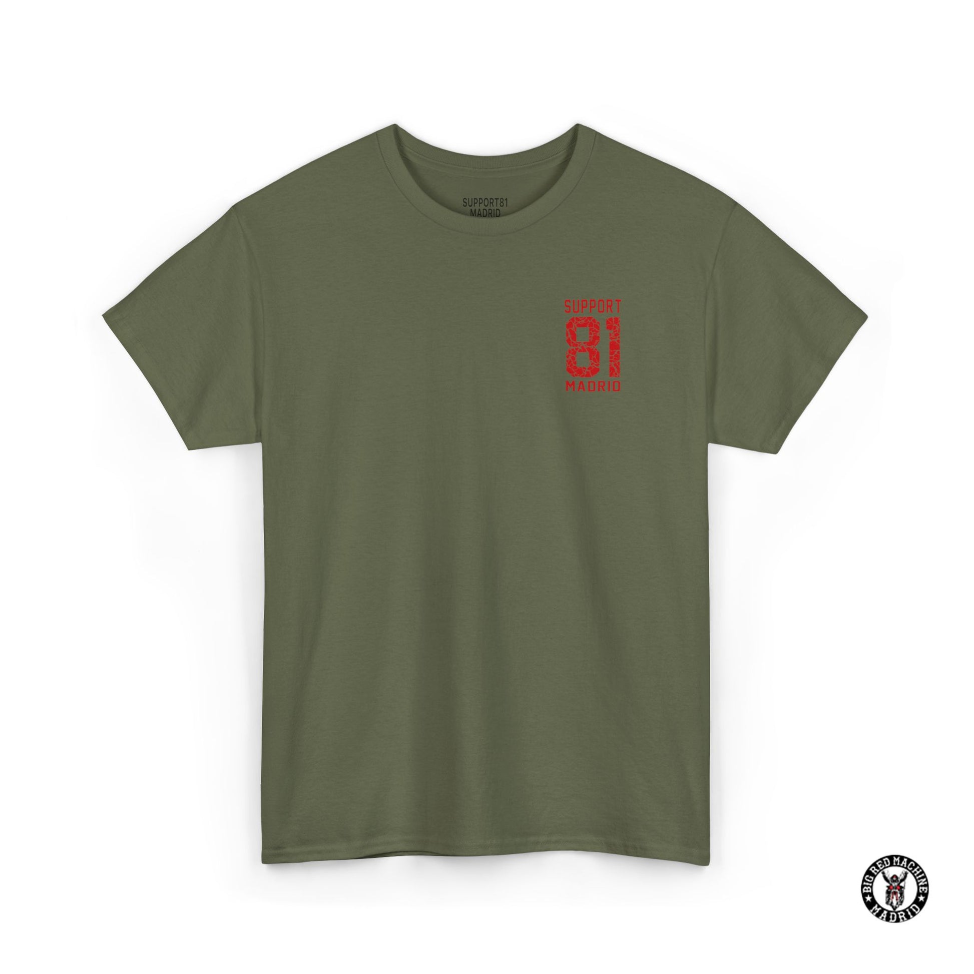 Military Green Support 81 Streetwear T-Shirt - Men's Urban Tee