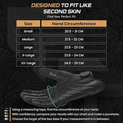 Hand Fellow - Guantes de piel para motocicleta, compatibles con pantalla táctil, con protección de nudillos