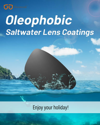 Bloomoak Gafas de sol polarizadas negras con lentes súper oscuras | Gafas de sol deportivas envolventes unisex | UV400 | CAT 4 | Para fotofobia (ojos sensibles)