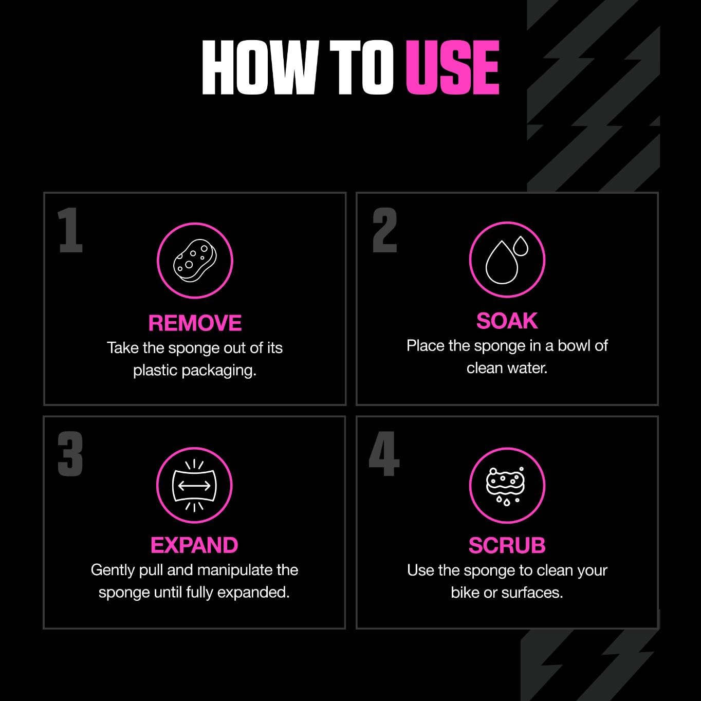 Muc-Off Esponja de Limpieza de Vehículos - Esponja Ergonómica Microcelular Premium para Máximo Confort y Facilidad de Uso – Para Kit de Limpieza de Bicicleta