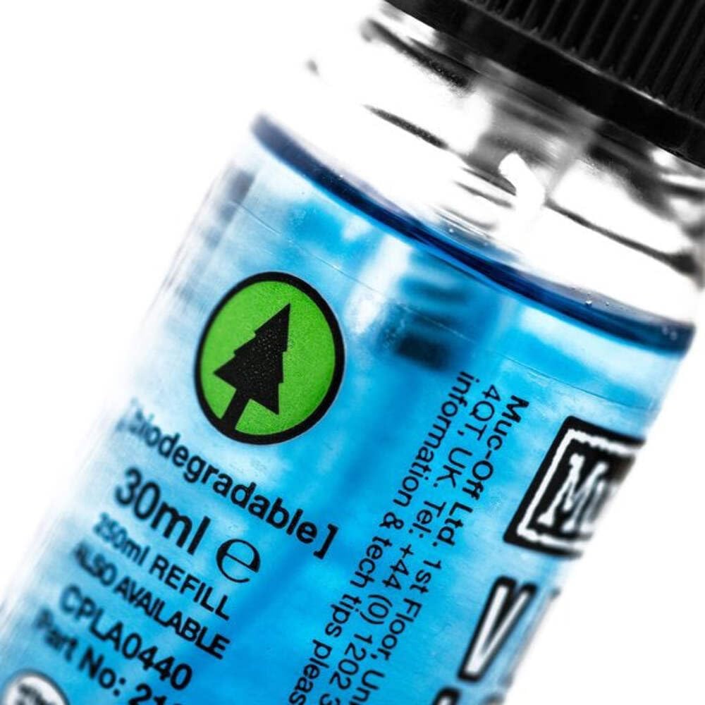 Muc-Off Limpiador de Casco, Visera y Gafas de Ciclismo, 30 Ml – Spray de Limpieza Biodegradable y Antibacteriano para Casco de Bicicleta, Casco de Moto y Gafas