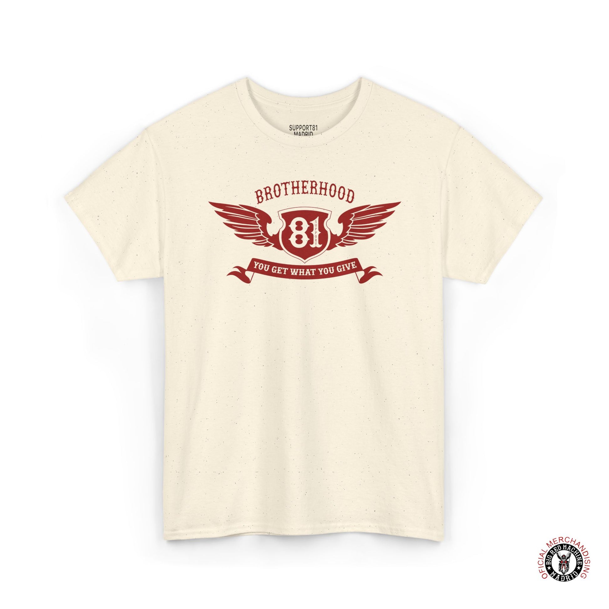 Natural Support 81 Brotherhood Crest T-Shirt - You Get What You Give Graphic Tee