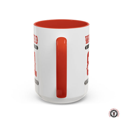 Wanted Support 81 Coffee Mugs 15oz - 0.44ml Red Handle