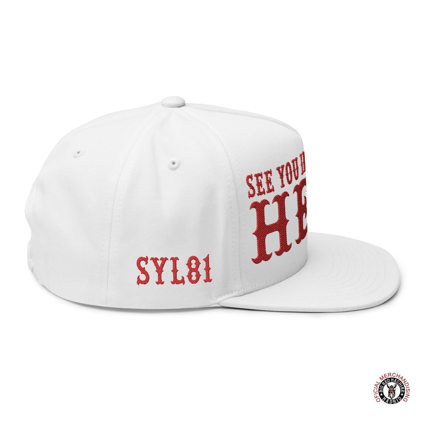 See You in Hell Baseball Hat Embroidered Flat Bill Cap Support 81