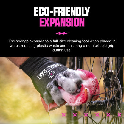 Muc-Off Esponja de Limpieza de Vehículos - Esponja Ergonómica Microcelular Premium para Máximo Confort y Facilidad de Uso – Para Kit de Limpieza de Bicicleta