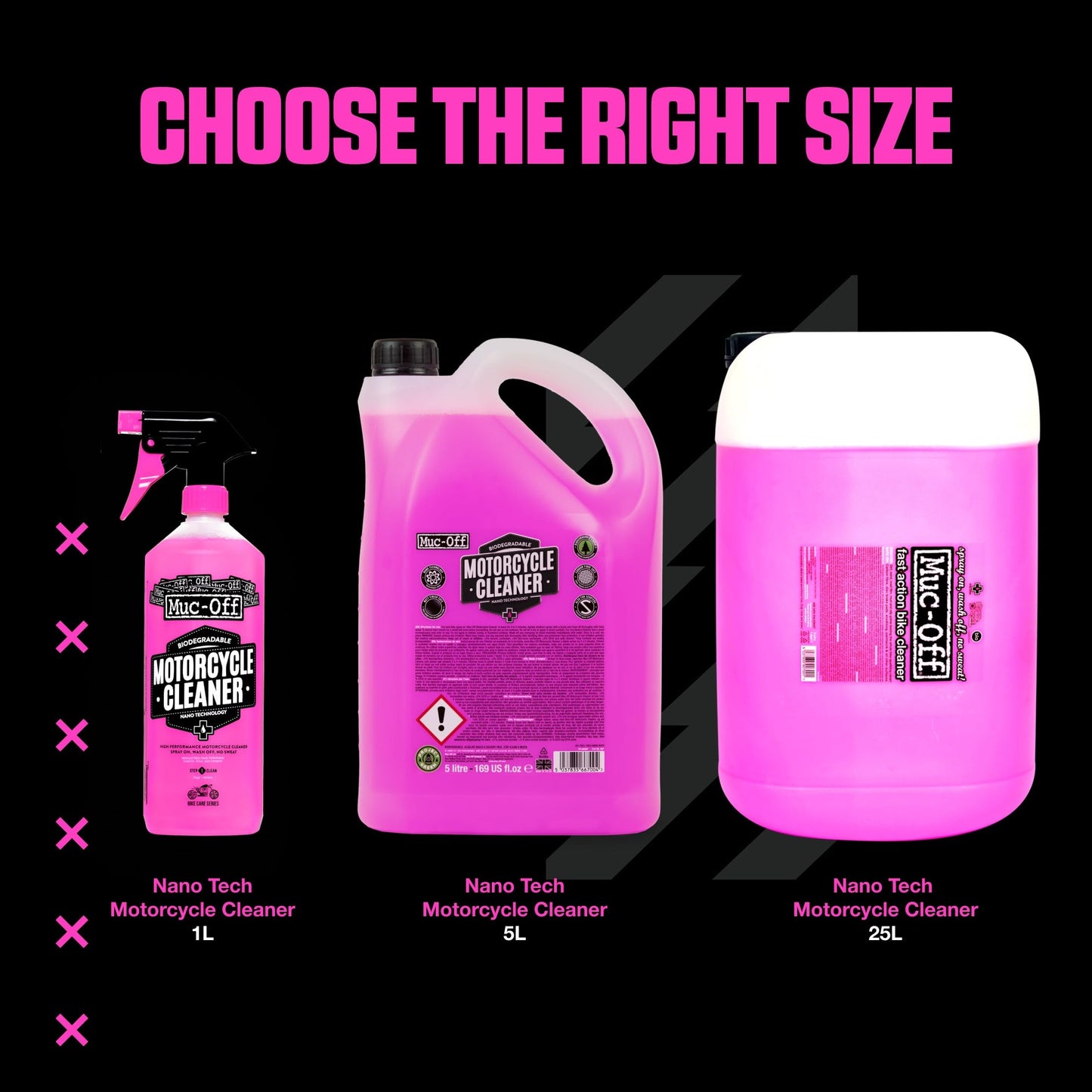 Muc-Off Limpiador de Moto Nano-Tech, 5 Litros - Líquido de Limpieza de Moto Biodegradable de Acción Rápida - Apto para Todas las Superficies y Tipos de Motocicletas