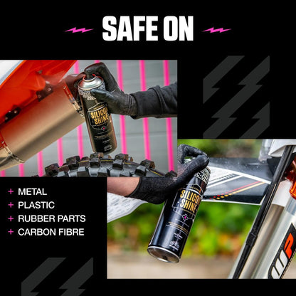 Muc-Off Silicon Shine Abrillantador de Moto de Silicona Líquida, 500 ML - Spray Protector de Moto Abrillantador para un Acabado Luciente - Protege y Ayuda a Prevenir la Adherencia de la Suciedad