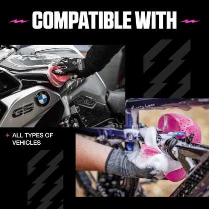 Muc-Off Esponja de Limpieza de Vehículos - Esponja Ergonómica Microcelular Premium para Máximo Confort y Facilidad de Uso – Para Kit de Limpieza de Bicicleta