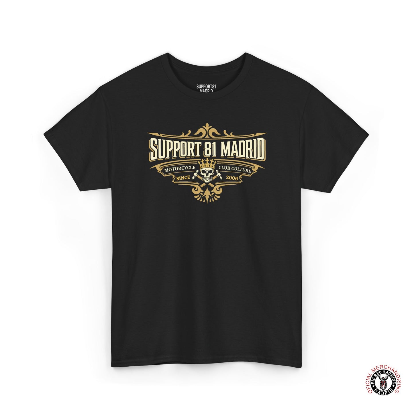 Black Support 81 Motorcycle Club Culture T-Shirt - Tattoo Style Graphic Tee