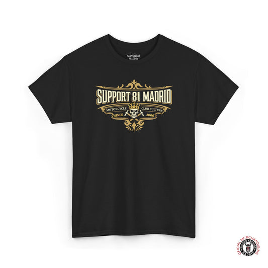 Black Support 81 Motorcycle Club Culture T-Shirt - Tattoo Style Graphic Tee