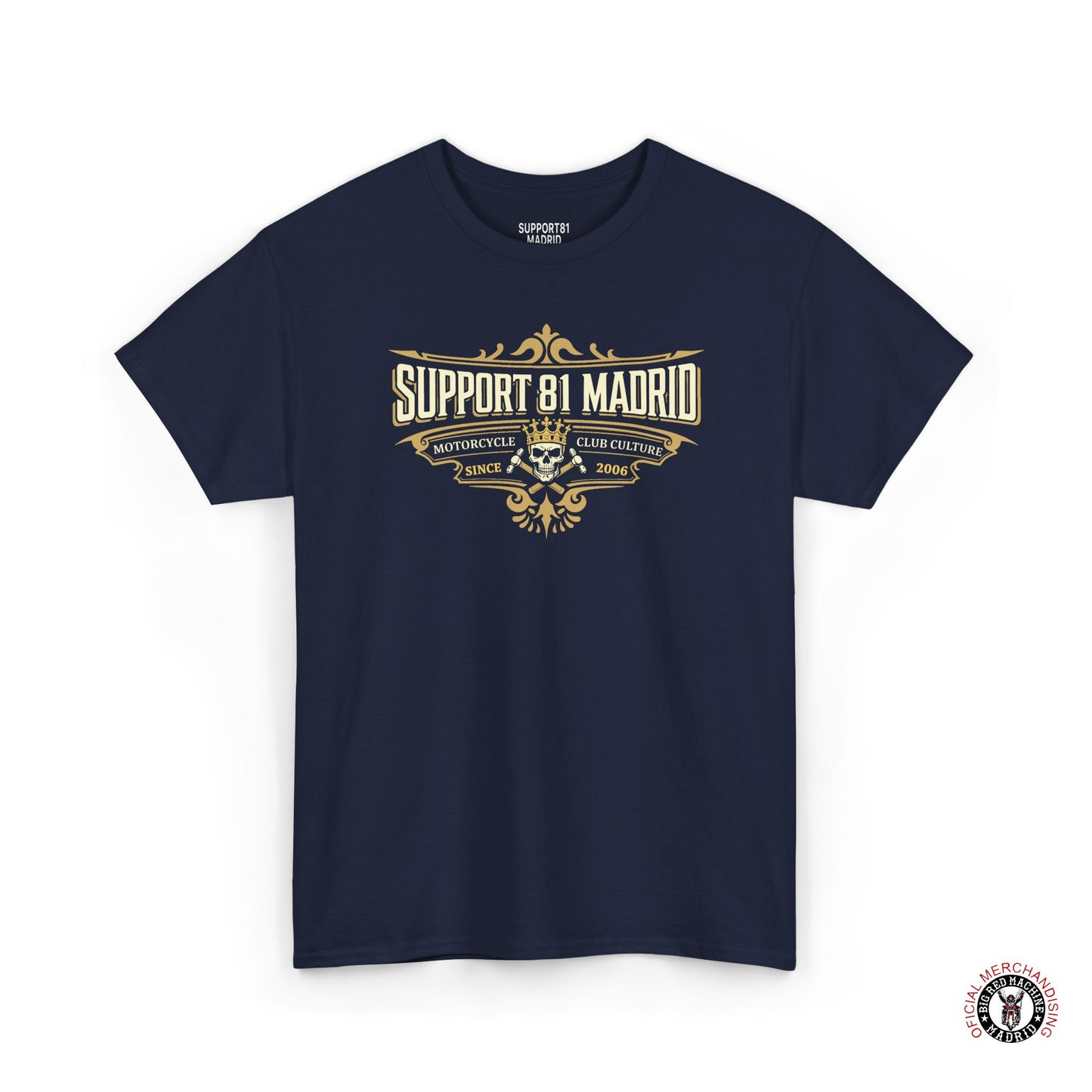 Navy Support 81 Motorcycle Club Culture T-Shirt - Tattoo Style Graphic Tee