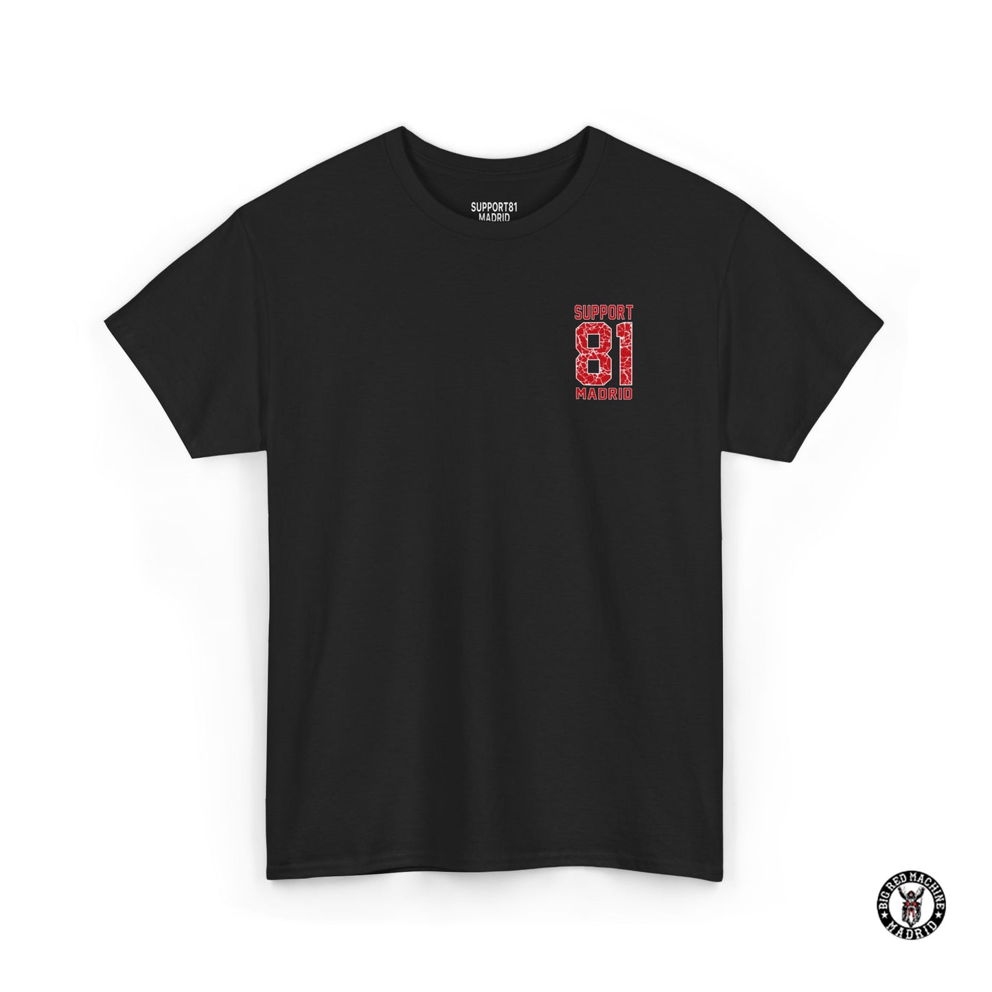 Black Front Support 81 Streetwear T-Shirt - Men's Urban Tee