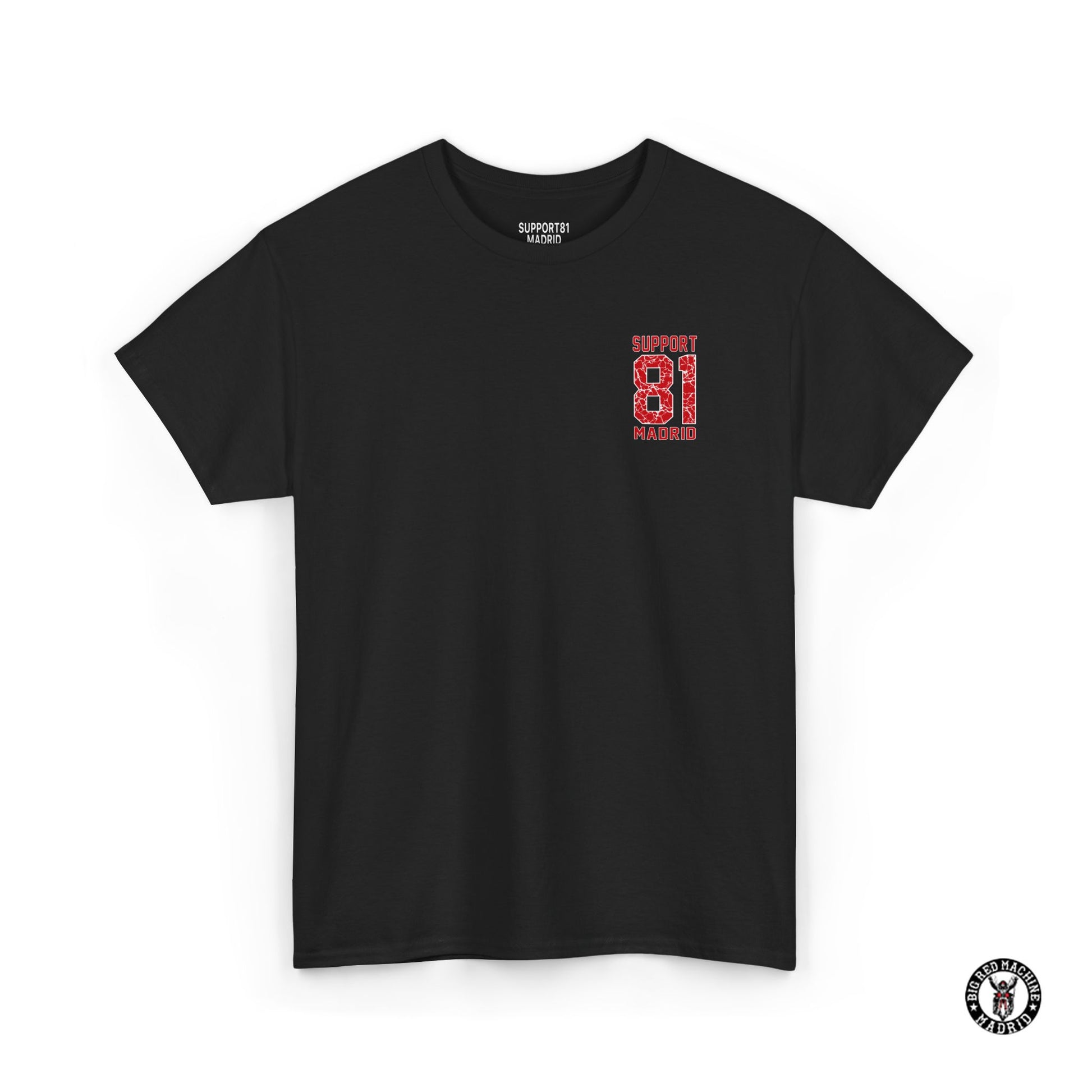 Black Front Support 81 Streetwear T-Shirt - Men's Urban Tee