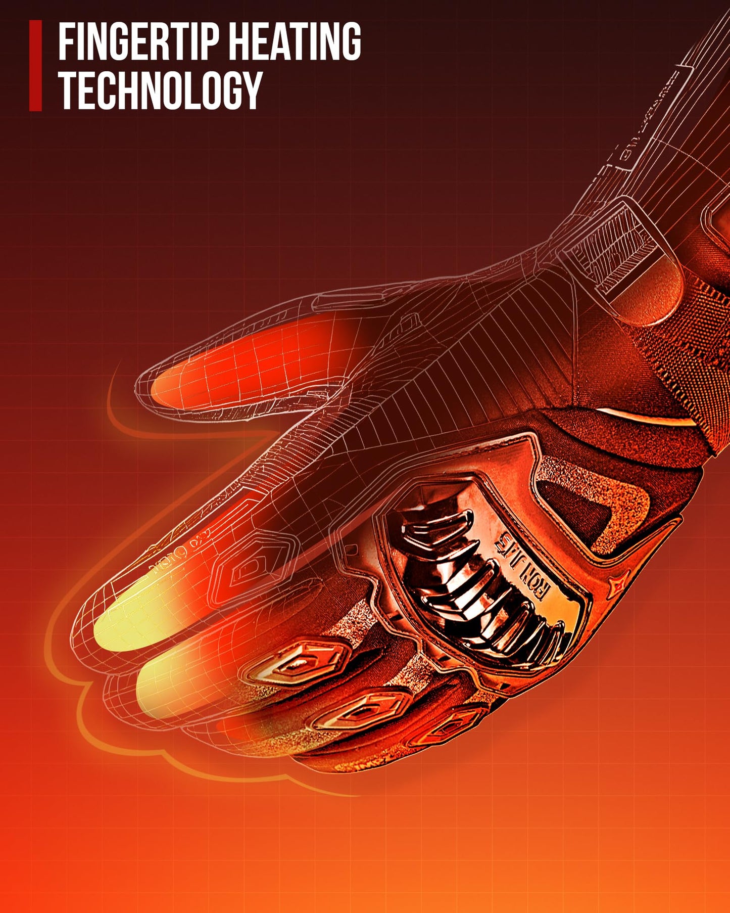 IRON JIA'S Guantes Calefactables Moto Invierno Hombre Nuevo 2025 Puerto de Carga USB de 3000mAh Cable de Carga 2 en 1 Pantalla Táctil Impermeable y Cortavientos Ciclismo Senderismo Esquí XL