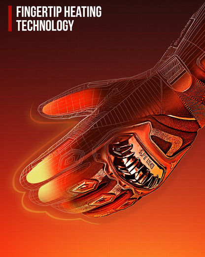 IRON JIA'S Guantes Calefactables Moto Invierno Hombre Nuevo 2025 Puerto de Carga USB de 3000mAh Cable de Carga 2 en 1 Pantalla Táctil Impermeable y Cortavientos Ciclismo Senderismo Esquí XL