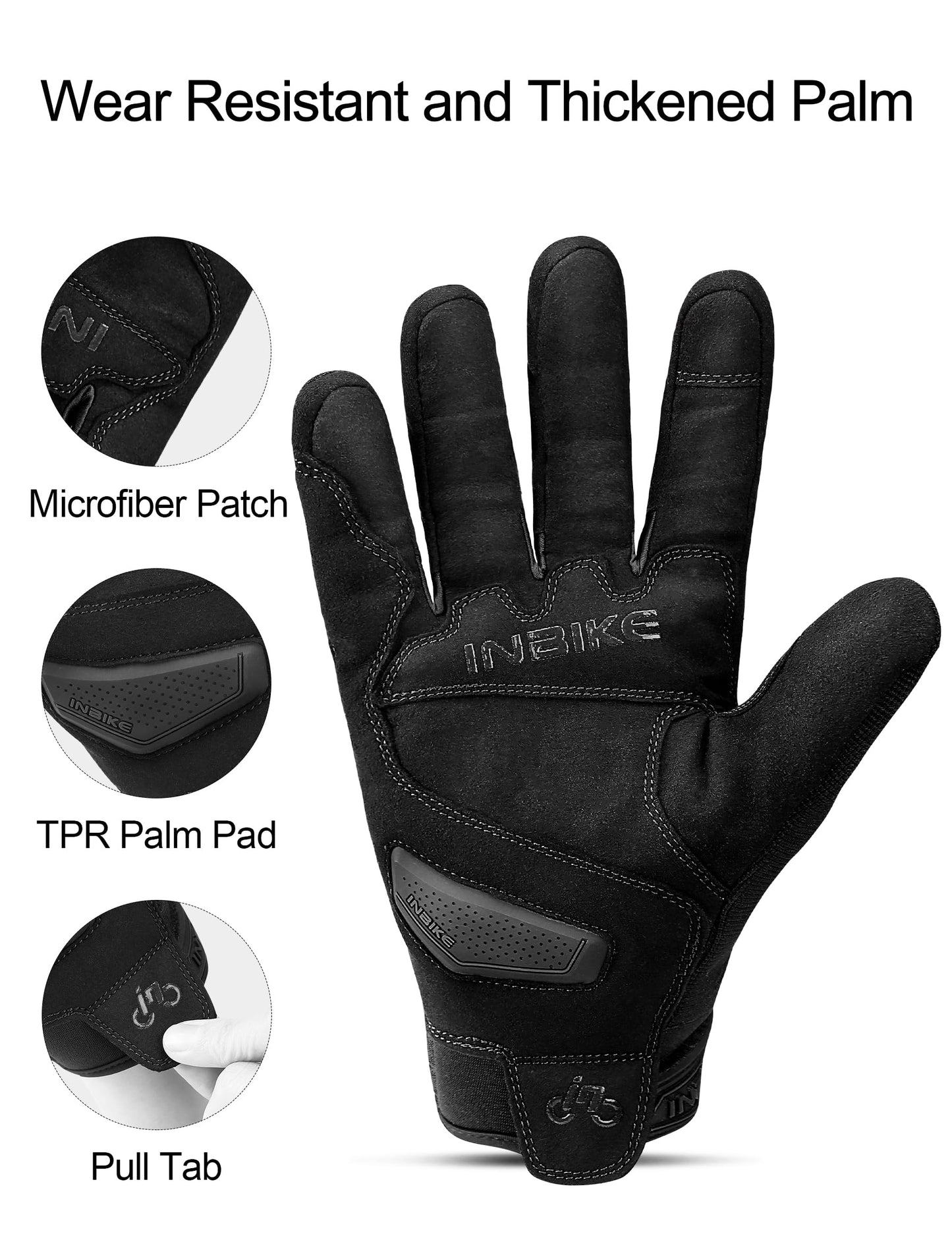 INBIKE Guantes Moto Invierno Hombre Impermeable Compatible con Pantalla Táctil Guantes Moto a Prueba De Viento con Membrana Impermeable Hipora y Forro Térmico(IM902W)