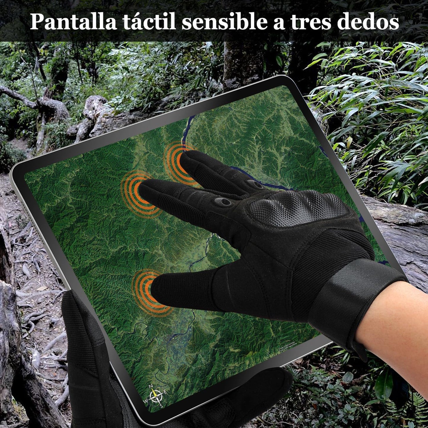 COZOME Guantes de Moto para Hombre, Guante de Verano para Pantalla Táctil con Nudillos Duros, Guantes Protectores para Airsoft Motocross Scooter Ciclomotores ATV Paitball Bicicleta de Montaña