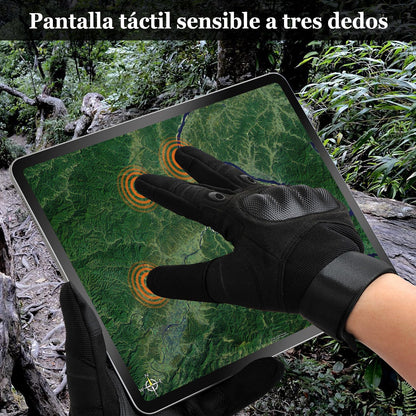 COZOME Guantes de Moto para Hombre, Guante de Verano para Pantalla Táctil con Nudillos Duros, Guantes Protectores para Airsoft Motocross Scooter Ciclomotores ATV Paitball Bicicleta de Montaña