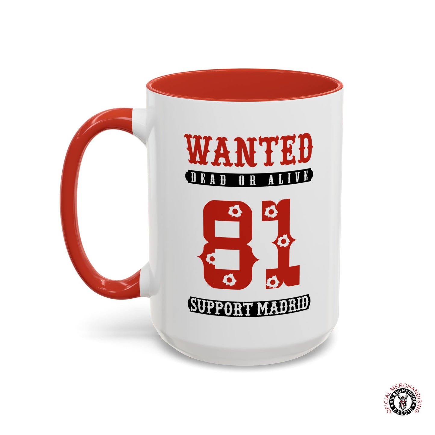 Wanted Support 81 Coffee Mugs 15oz - 0.44ml Red Left