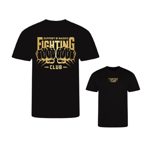 Fight Club - Camiseta deportiva negro de hombre support81 oro