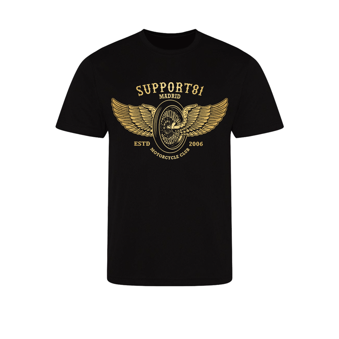 Winged Wheels Oro SYL81 - Camiseta de Hombre