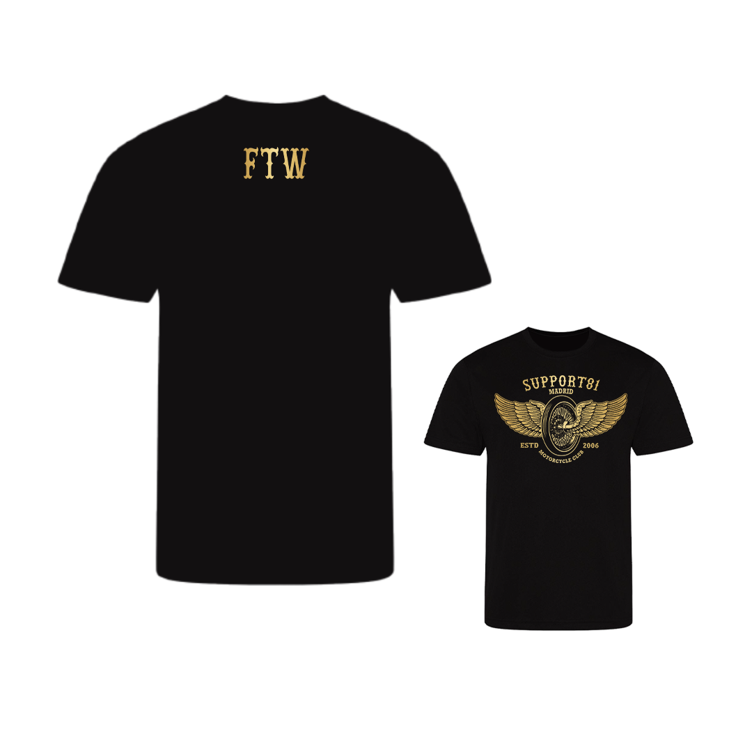 Winged Wheels Oro SYL81 - Camiseta de Hombre