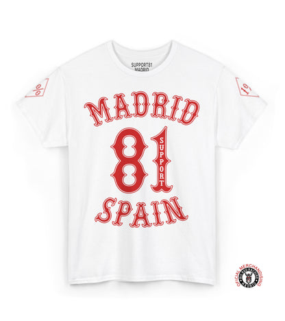 Madrid Support 81 Spain Heavy Cotton Tee, MC Style And Biker T-Shirt, Motorcycle Clothing, Motorcycle Club Shirt, Custom Shirt, Chopper Tee