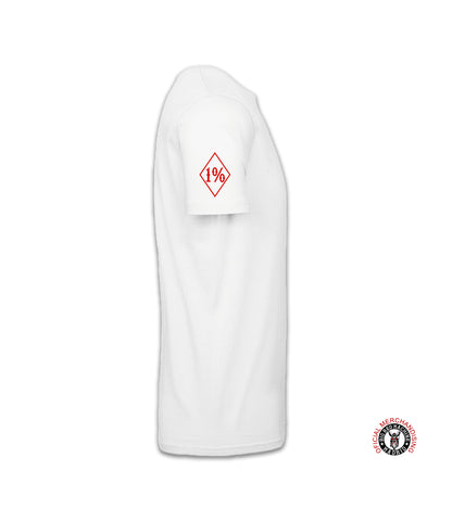 Support81 Red Skull White Premium T-Shirt Motorcycle Apparel