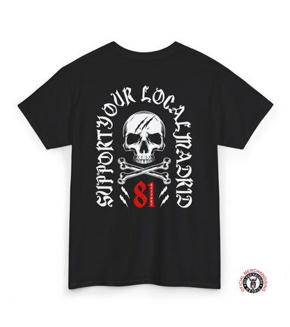 Support 81 Skull And Crossbones T-Shirt, Skull And Crossbones, Hells Angels, Skeleton Bike Shirt, Motorcycle Gifts, Motorcycle T Shirts