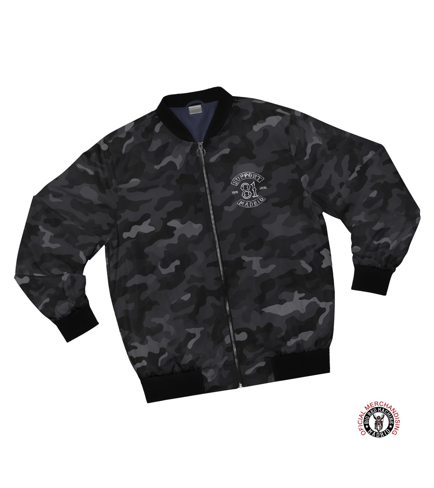 Support81 Dark Camo Lightweight Jacket PatchWork - Bomber Jacket Look