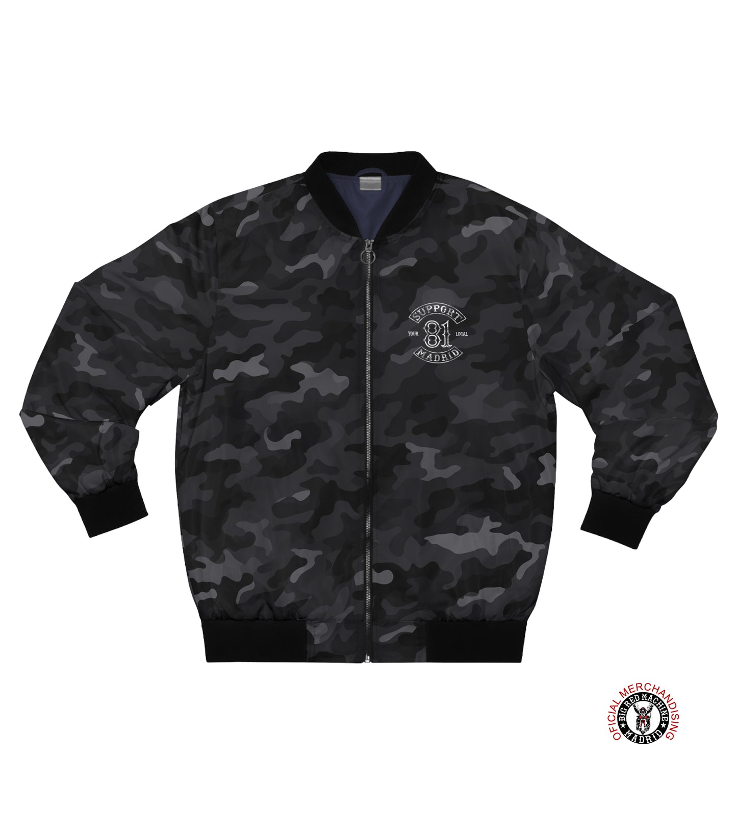 Support81 Dark Camo Lightweight Jacket PatchWork - Bomber Jacket Look