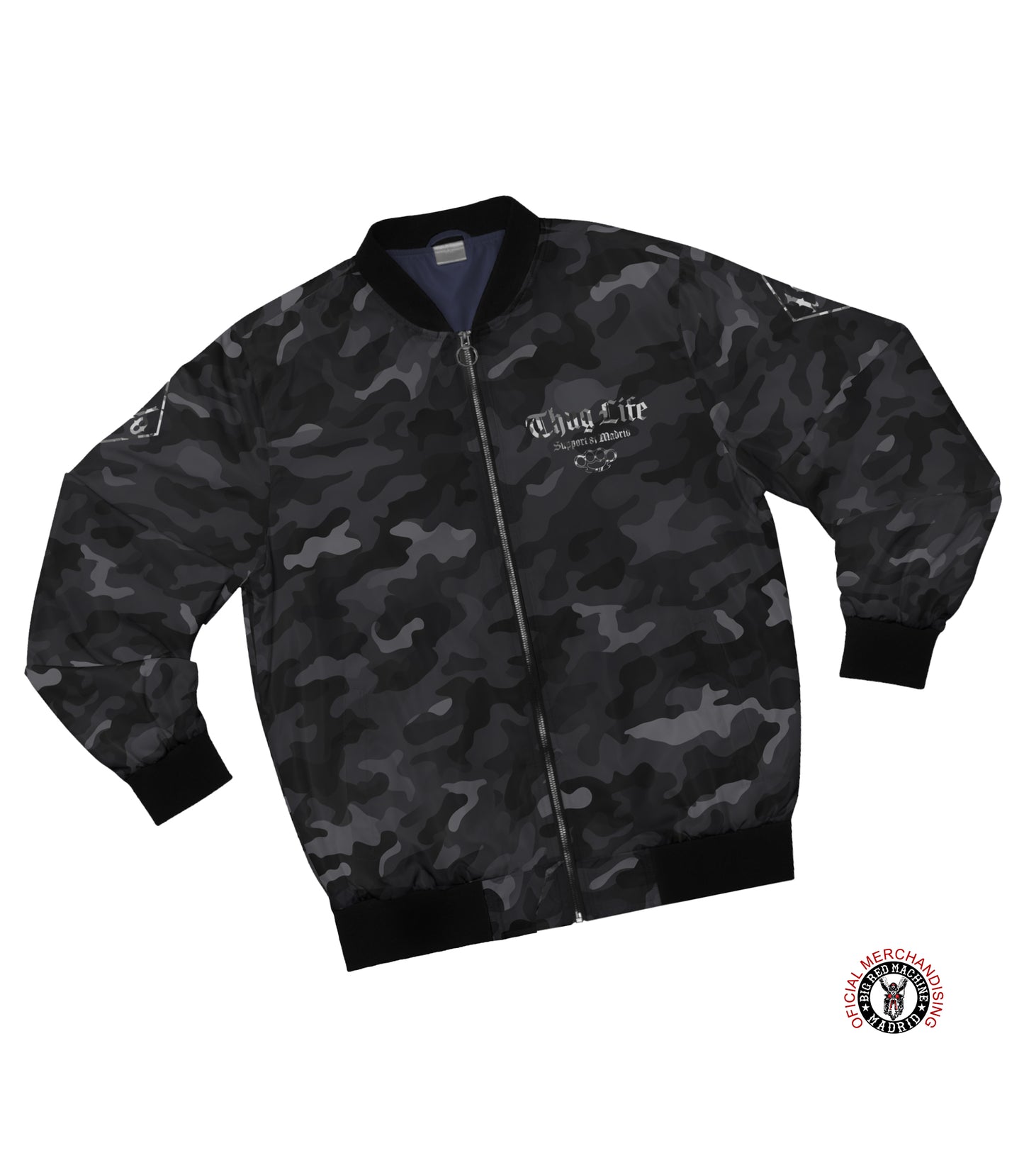 Support81 Dark Camo Lightweight Jacket ThugLife - Bomber Jacket Look