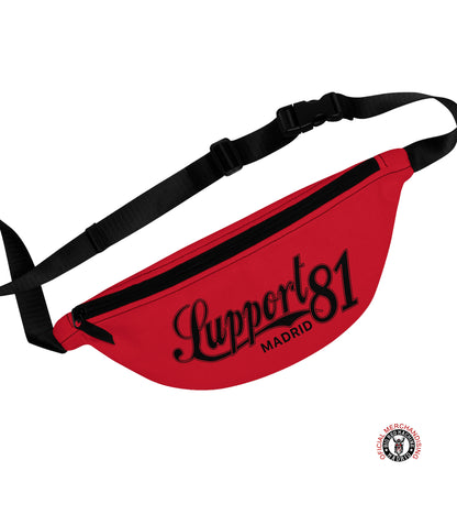 Support 81 Fanny Pack Vintage Dark Red | 2 Pocket Urban Waist Bag | Black Vintage Design | Riñoneras
