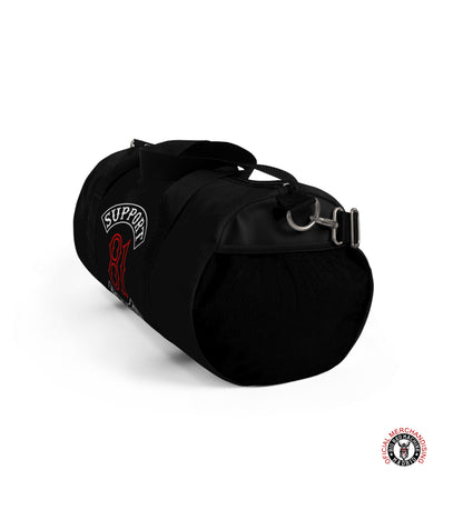 Support 81 Small Duffel Bag for Travel, Support 81 Patch Design, Gym Duffel Bag, Biker Travel Bag, Black Duffel Bags
