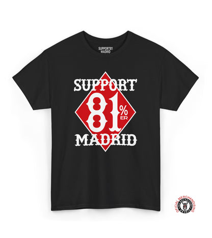 Support 81 T-Shirt Diamond 1 Percenter Motorcycle Tee, MC Supporter Clothing, Urban Biker Apparel, Red And White Unisex Streetwear Shirt