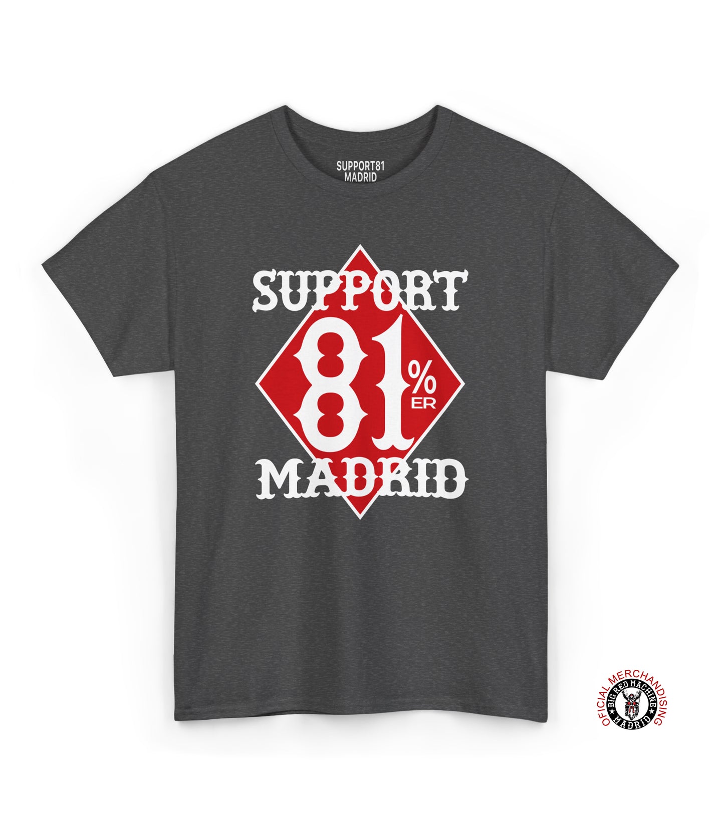 Support 81 T-Shirt Diamond 1 Percenter Motorcycle Tee, MC Supporter Clothing, Urban Biker Apparel, Red And White Unisex Streetwear Shirt