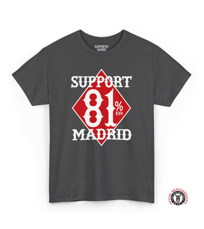 Support 81 T-Shirt Diamond 1 Percenter Motorcycle Tee, MC Supporter Clothing, Urban Biker Apparel, Red And White Unisex Streetwear Shirt