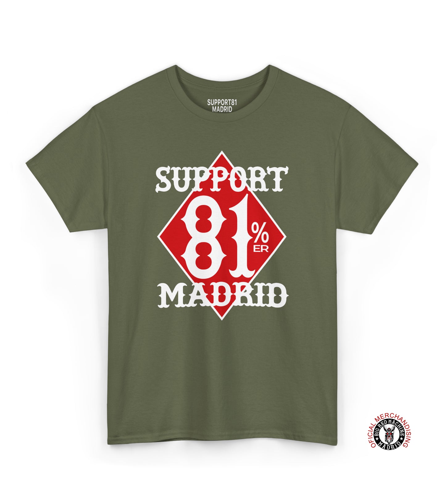 Support 81 T-Shirt Diamond 1 Percenter Motorcycle Tee, MC Supporter Clothing, Urban Biker Apparel, Red And White Unisex Streetwear Shirt