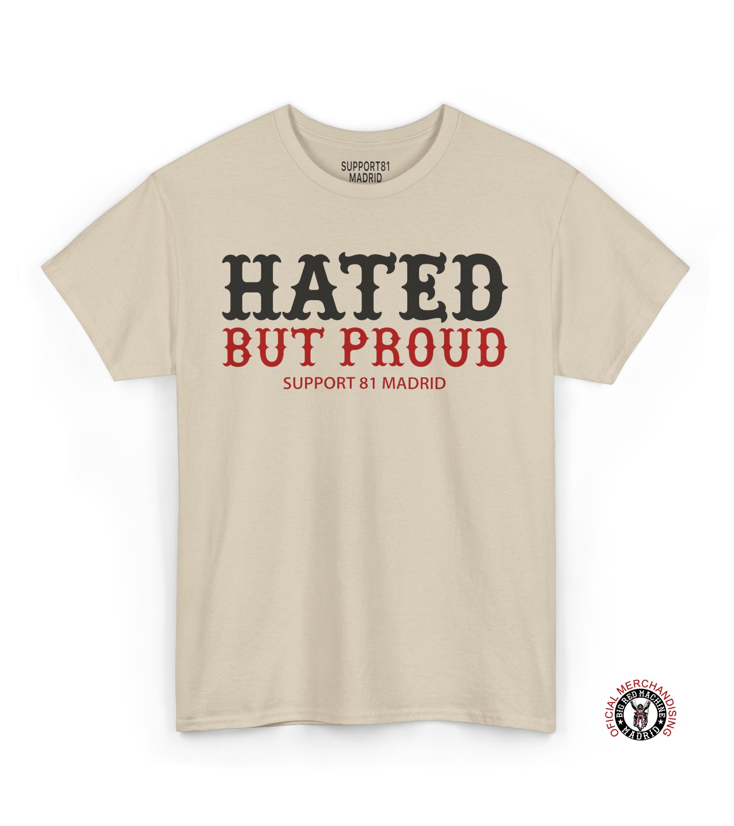 T-Shirt Support 81 Hated But Proud Red And White MC Motorcycle Shirt Madrid