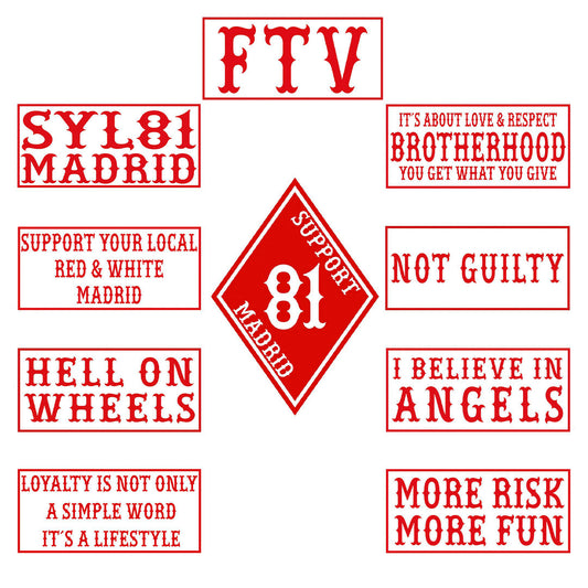 Pack 10 Stickers Support 81 Madrid