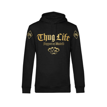 Thug Life Special Edition Oro - Sudadera negra con capucha