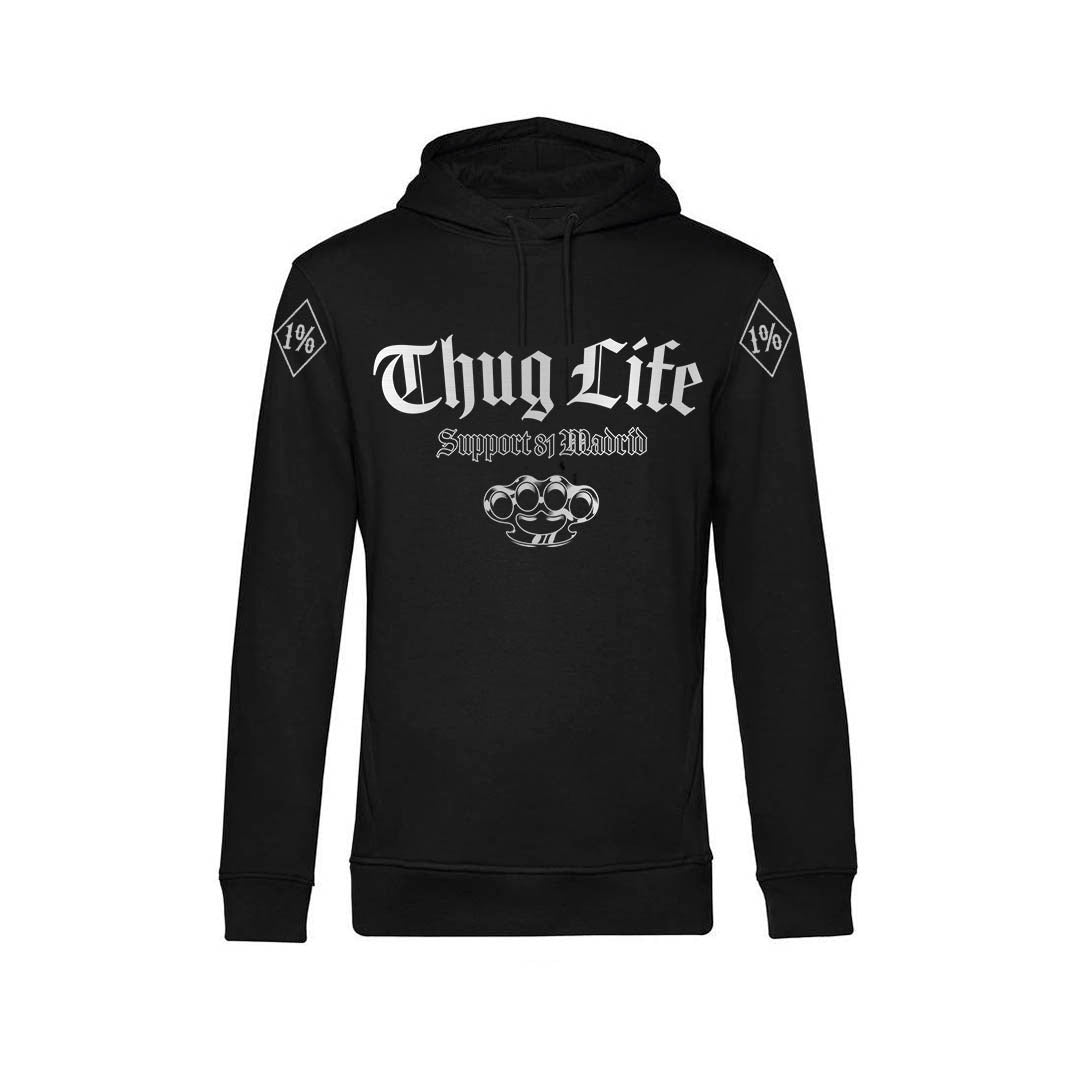 Thug Life Special Edition Silber - Schwarzer Hoodie